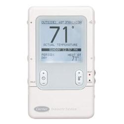 Digital thermostat set to 71 degrees